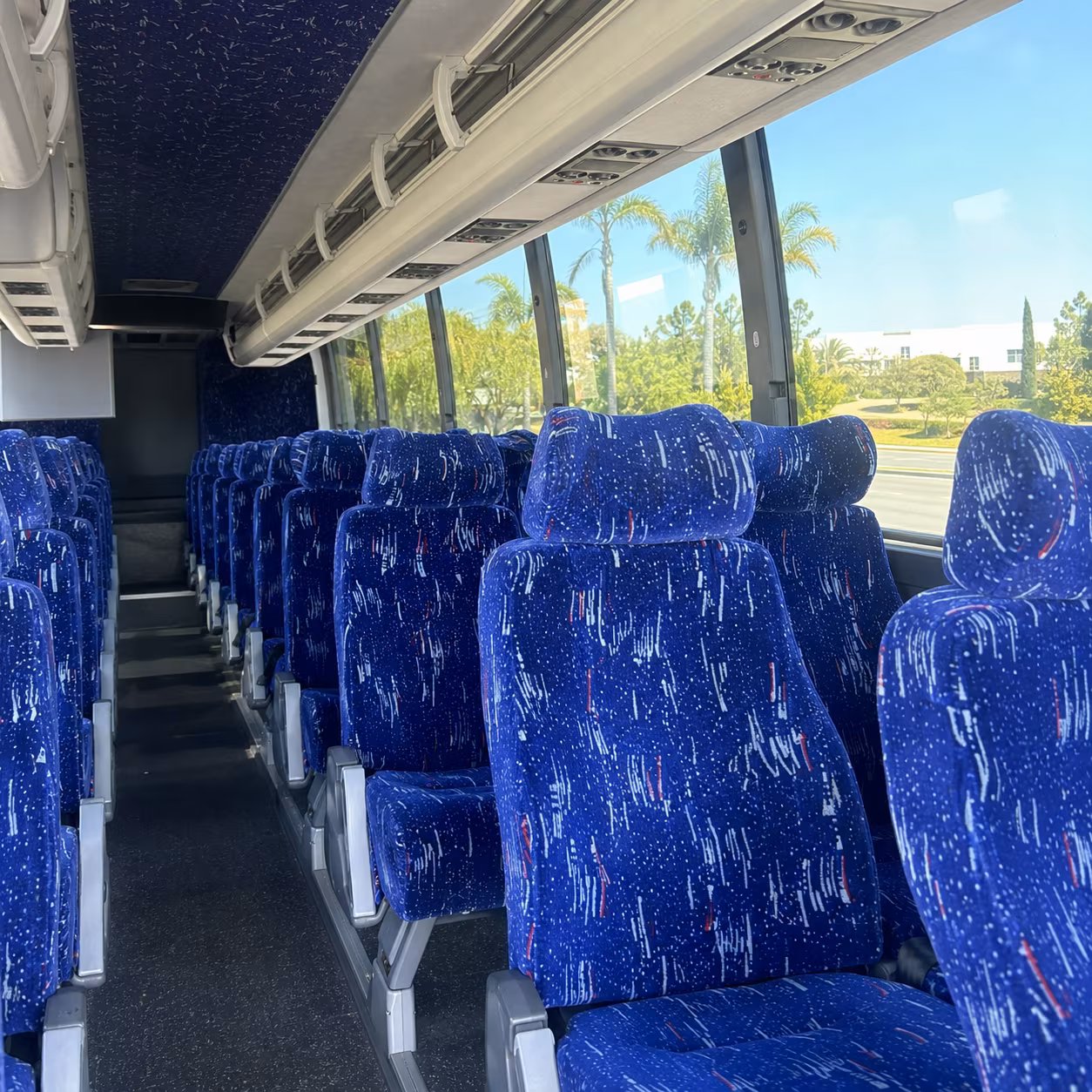 fontana charter bus rental interior