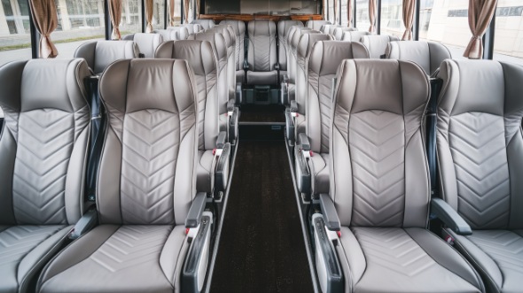 54 passenger charter bus interior corona