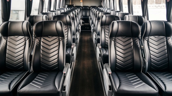 56 passenger charter bus inside san bernardino