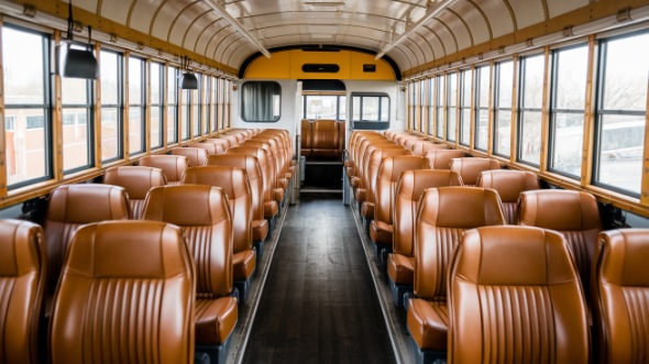 fontana school bus rental interior