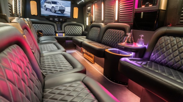 fontana sprinter limo rental interior