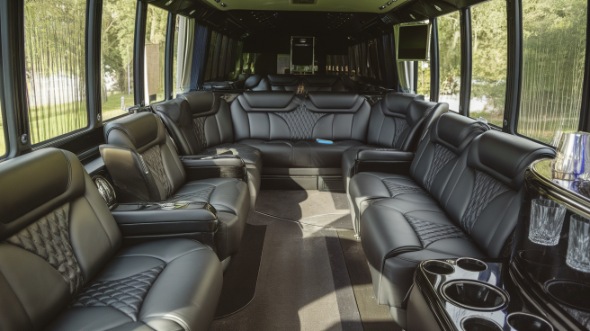 party bus rental interior pomona